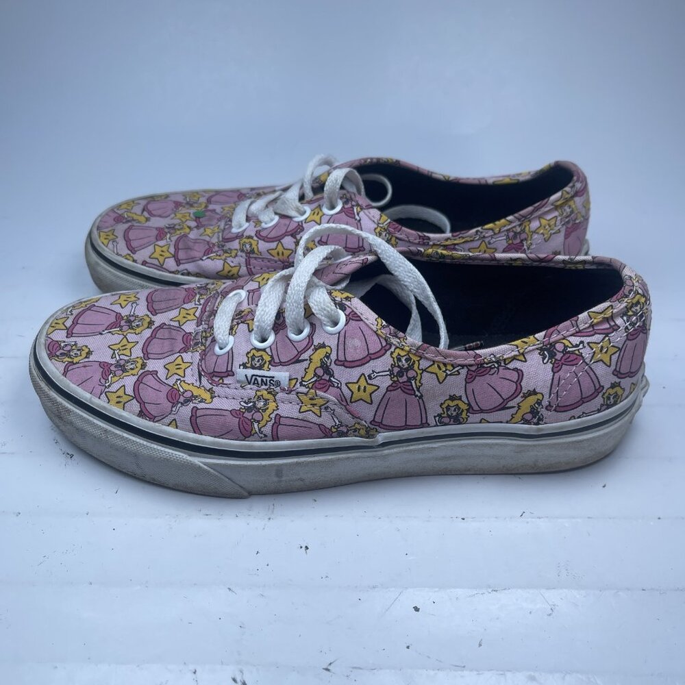 Vans x Nintendo Princess Peach Super Mario bros Wom Size 7.5 US (6 MEN) Pink